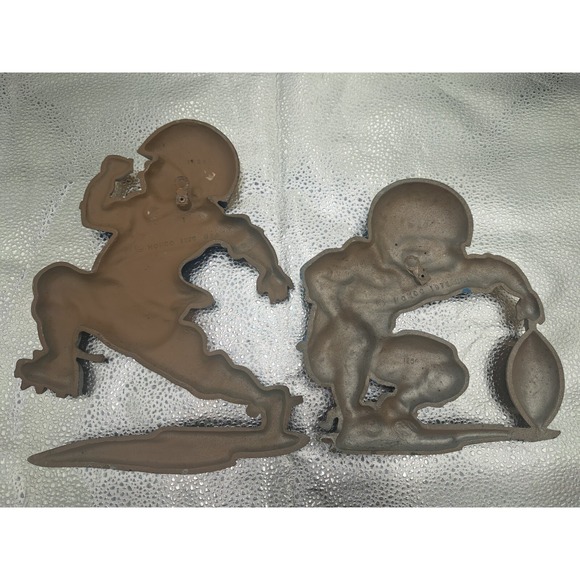 Vintage 1976 Homco USA Set Of Metal Football Players Wall Art Boys Room. A3.17 - Picture 2 of 2